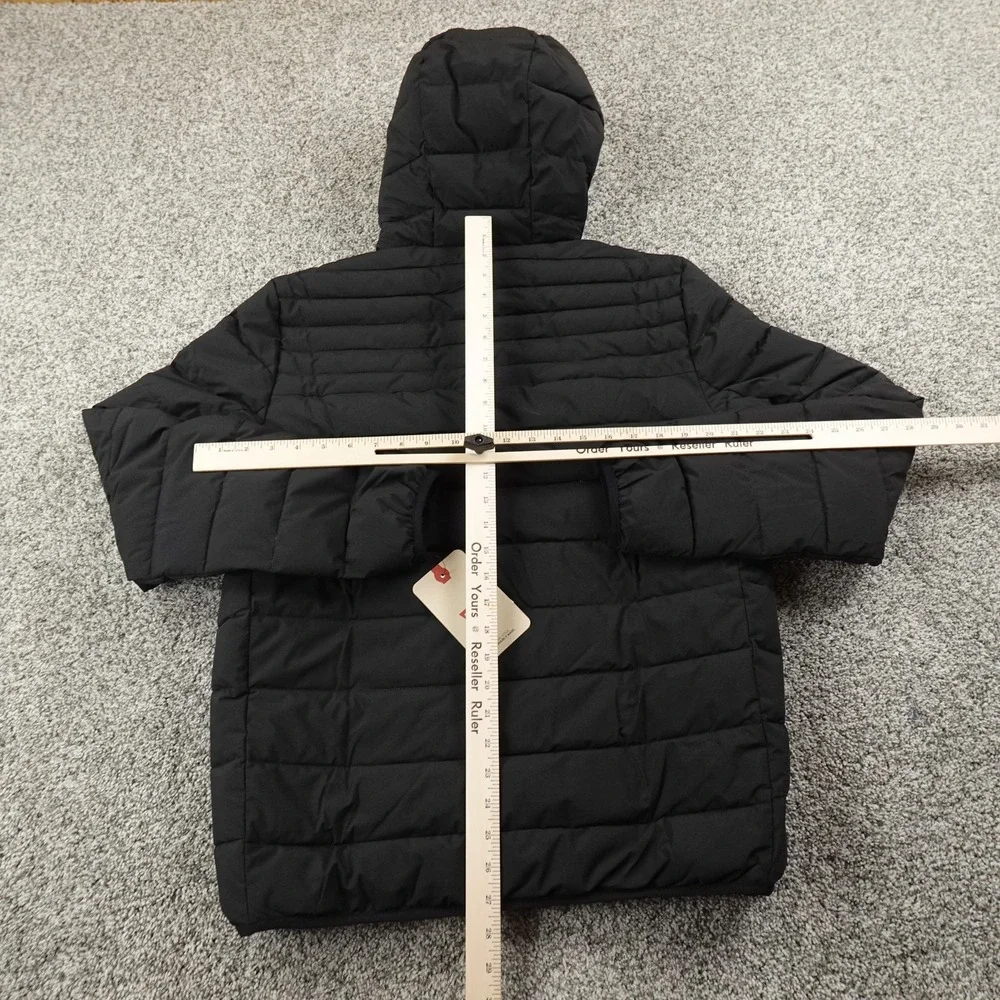 NEW Levis Jacket Mens M Black Insulated Hooded Full Zip Puffer Coat Quilted Work